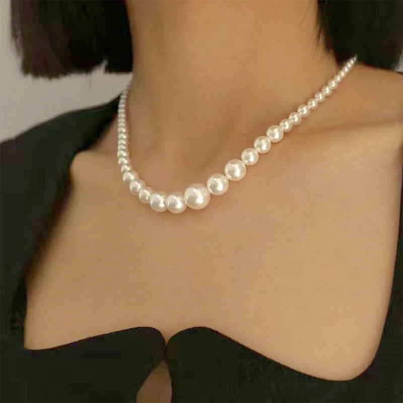 Elegant Handmade Imitation Pearl Necklace